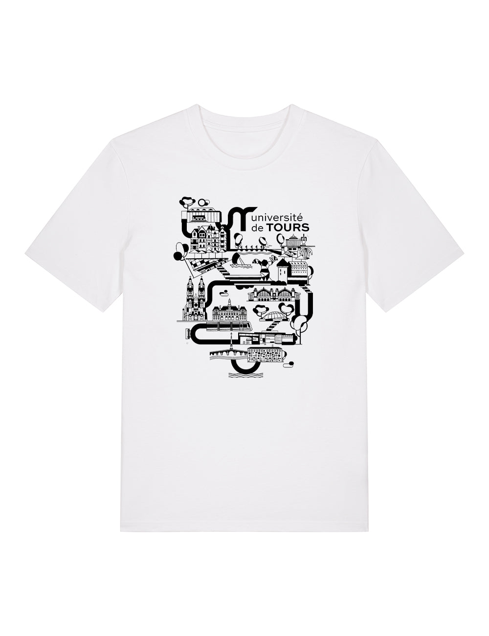 T-Shirt unisexe - Logo université dans la ville