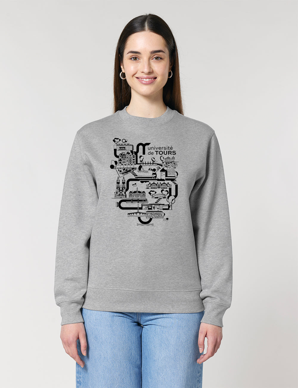 Sweat-shirt unisexe - Logo université dans la ville