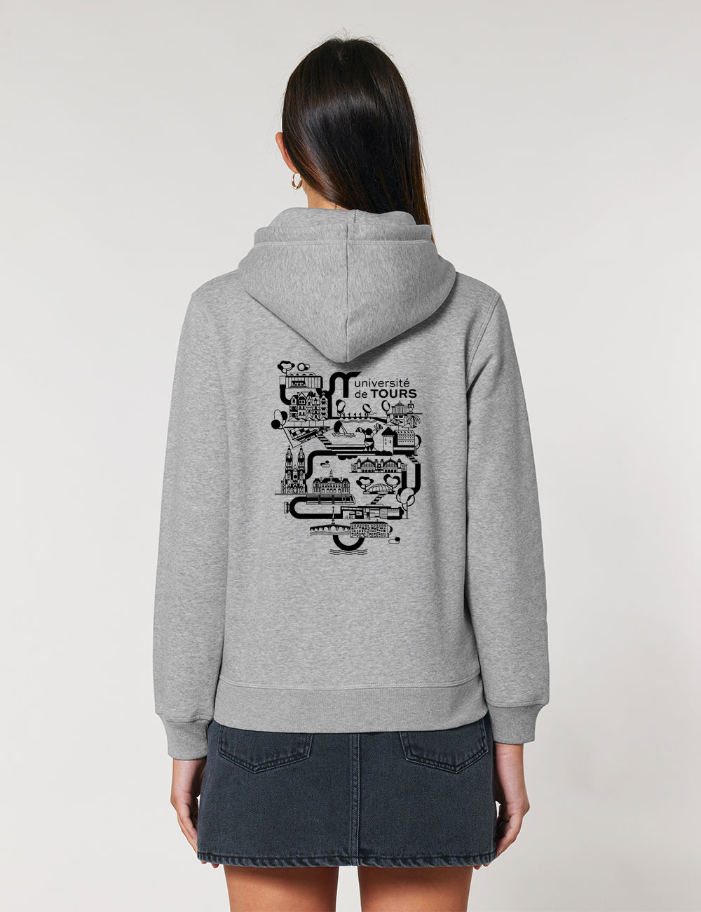 Sweat à capuche unisexe - Logo UT & université dans la ville