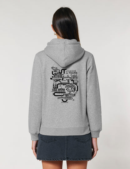 Sweat à capuche unisexe - Logo UT & université dans la ville