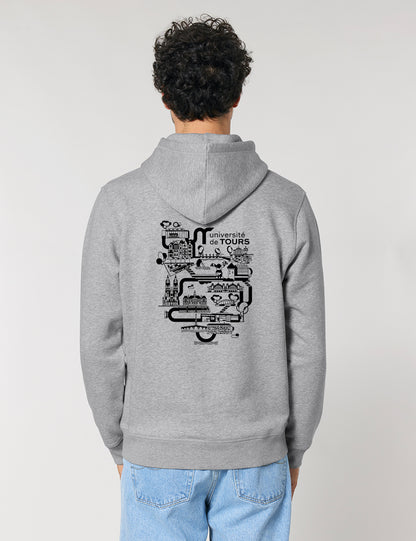 Sweat à capuche unisexe - Logo UT & université dans la ville