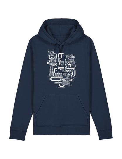 Sweat à capuche unisexe - Logo université dans la ville