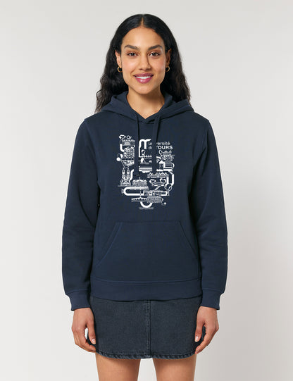 Sweat à capuche unisexe - Logo université dans la ville