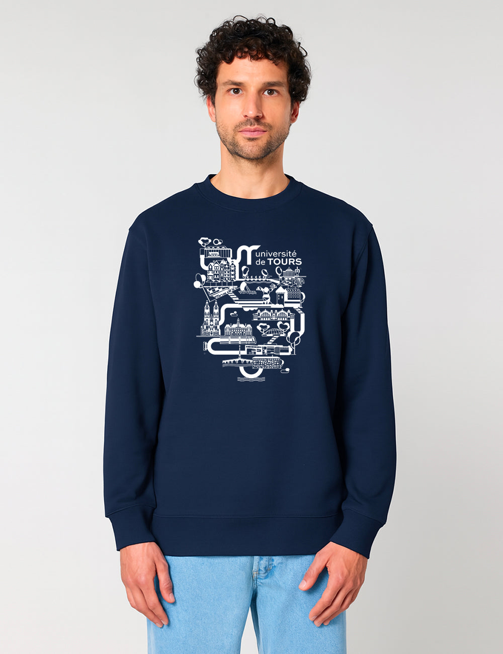 Sweat-shirt unisexe - Logo université dans la ville