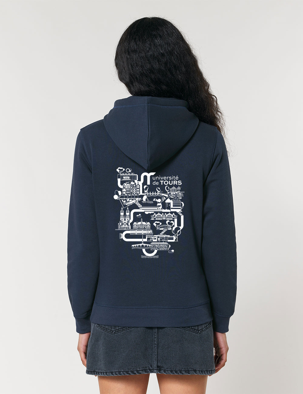 Sweat à capuche unisexe - Logo UT & université dans la ville