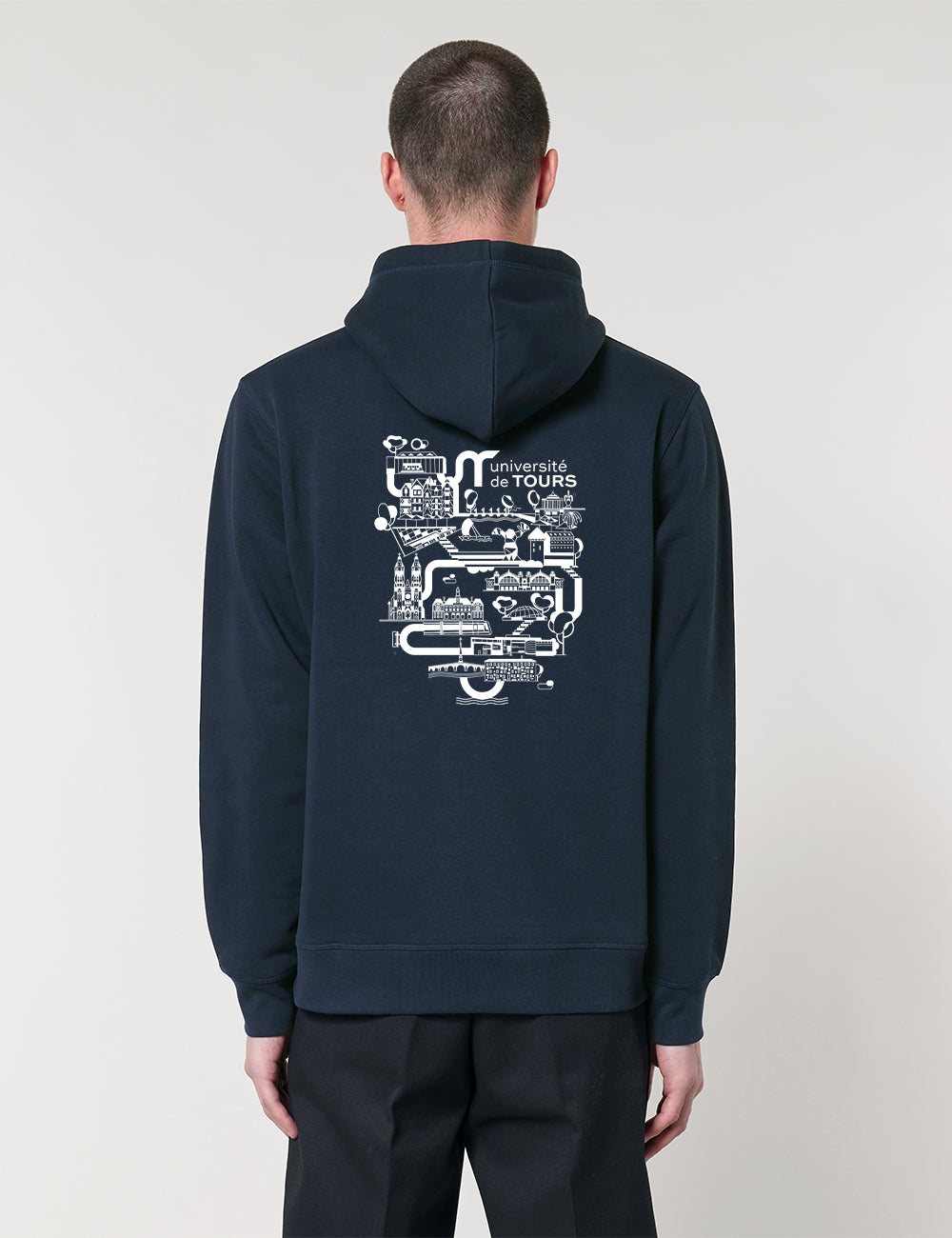 Sweat à capuche unisexe - Logo UT & université dans la ville