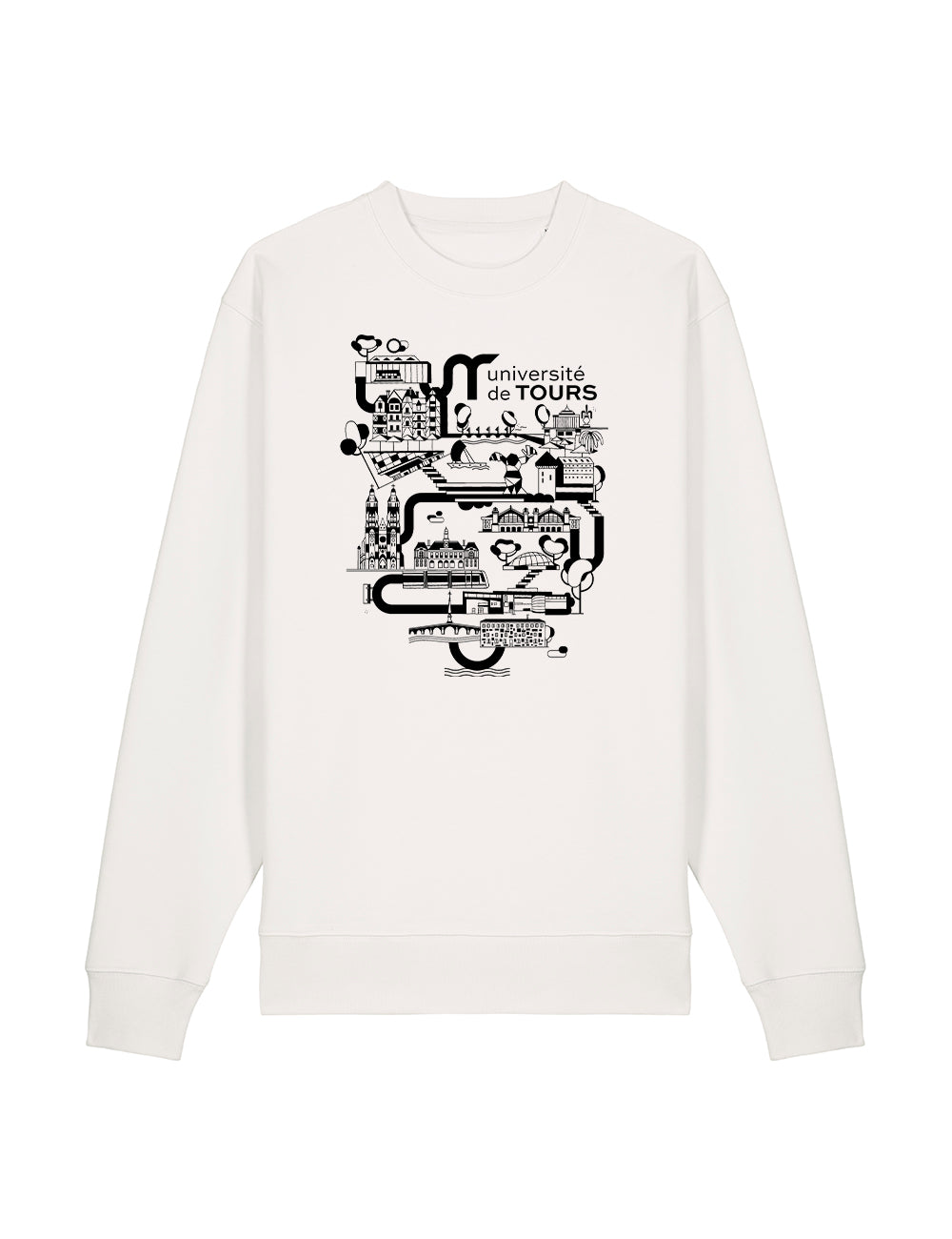 Sweat-shirt unisexe - Logo université dans la ville