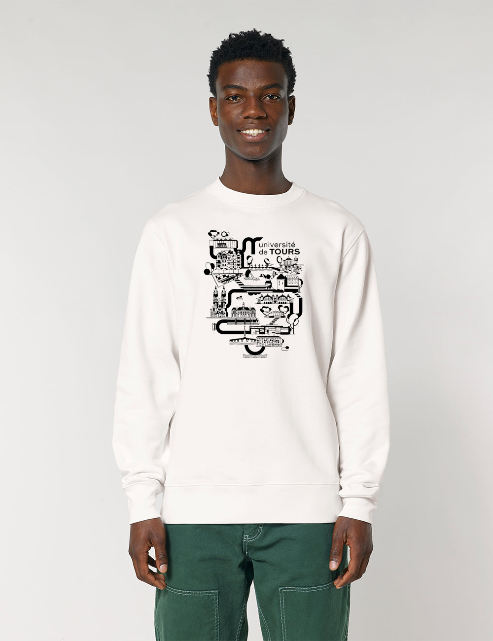 Sweat-shirt unisexe - Logo université dans la ville