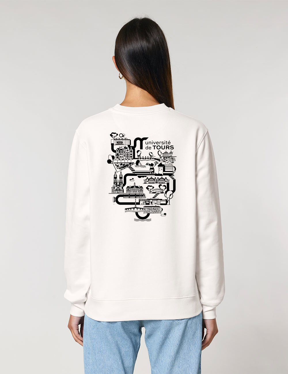 Sweat-shirt unisexe - Logo UT & université dans la ville