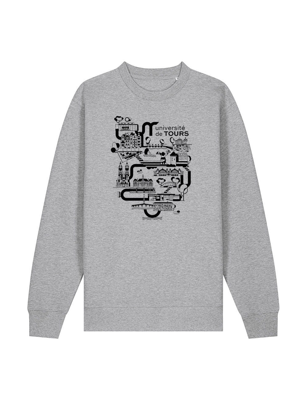 Sweat-shirt unisexe - Logo université dans la ville