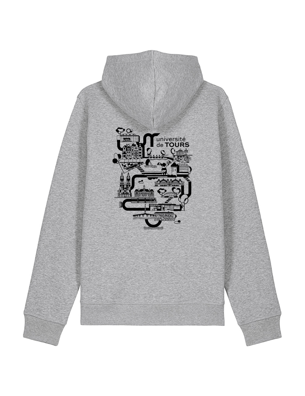Sweat à capuche unisexe - Logo UT & université dans la ville