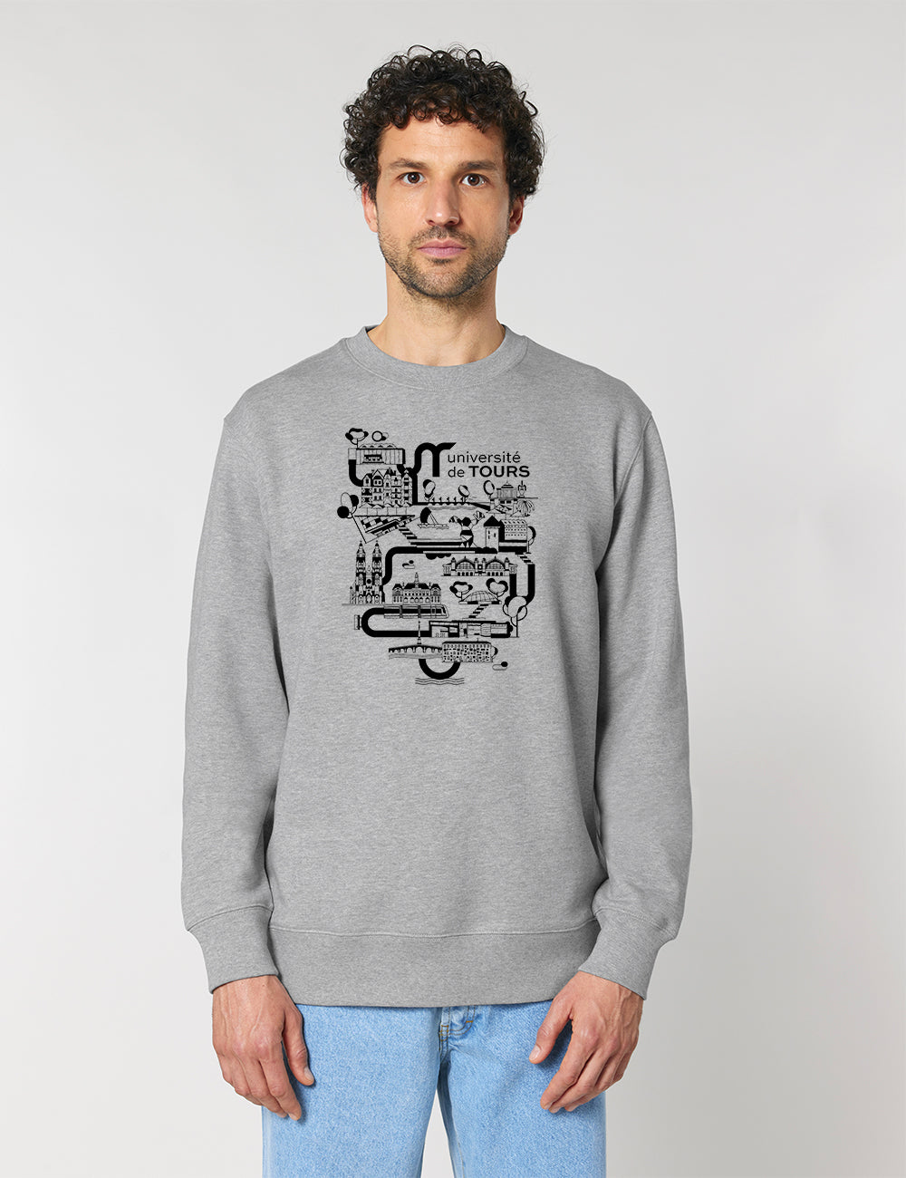 Sweat-shirt unisexe - Logo université dans la ville