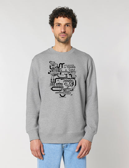 Sweat-shirt unisexe - Logo université dans la ville