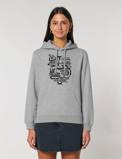 Sweat à capuche unisexe - Logo université dans la ville